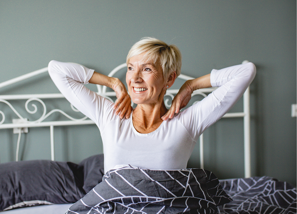 Woman having trouble sleeping