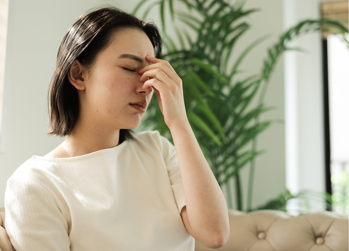 Woman having trouble sleeping